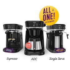 Two cup size brewing options: Mr Coffee All In One Occasions Specialty Pods Coffee Maker 10 Cup Thermal Carafe And Espresso With Milk Frother And Storage Tray Black Buy Online In Botswana At Desertcart Productid 145916738