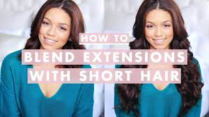 how to clip in and blend hair extensions with short medium length hair