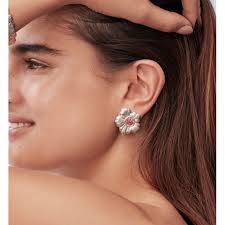 Blossom Örhängen silver Buccellati rosa i silver