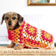 Striped Scrappy Dog Sweater pattern by Sara Sach