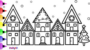 We have collected 39+ christmas house coloring page images of various designs for you to color. How To Draw House For Christmas And Cute House Coloring Page Youtube
