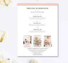 Photoshop Required Wedding Planner Price List Template Event Etsy Price List Template Event Planning Business Event Planning