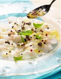 20 Ceviches Et Carpaccios De Poissons Elle A Table Recettes De Cuisine Fletan Recette Carpaccio