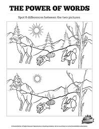 James 3 The Power Of Words Spot The Differences Can You Spot The Difference Is There A Differ Bible Activities For Kids Bible For Kids Bible Lessons For Kids