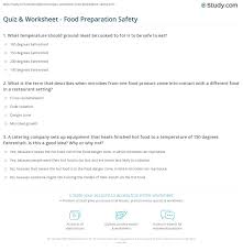 In order to properly wash your hands before or after handling food, exactly what is the minimum amount of time you should wash your hands under running water? Quiz Worksheet Food Preparation Safety Study Com