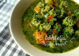 Resep Okra Soup Sop Bendi Oleh Cordelia Resep Okra Bayam Sup