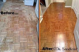 Mr Sandless Before And After Of A Parquet Floor Www Mrsandless Com 877 Wood 360 Flooring Parkay Flooring Parquet Flooring