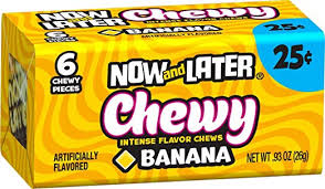 Buy Now Later Chewy Banana 26g Box Wholesale American Sweets Candy Chocolate Soda Snacks
