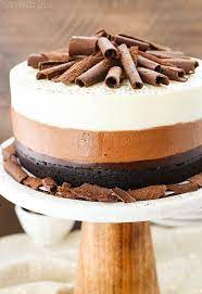 Triple Chocolate Mousse Cake Chocolate Mousse Layer Cake Recipe Recipe Triple Chocolate Mousse Cake Chocolate Mousse Cake Desserts