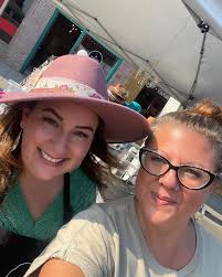 Loving my new hat by @heathers_unique_hat_boutique ! Picked up this custom  hat at the Vintage by the Harbor Market downtown Oak Harbor yesterday. I  got to pick my hat and embellishments, then