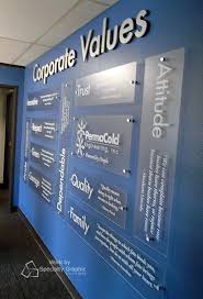 Employee Values Office Wall Design Office Space Corporate Office Remodel