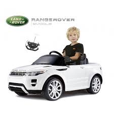 Range Rover Evoque 12v Licensed Electric Ride On Car White Range Rover Evoque Range Rover Ride On Toys