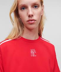 KARL LAGERFELD Fitted T-Shirt With Piping