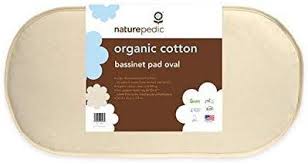 Naturepedic Organic Cotton Bassinet Mattress Oval 14 Quot X 29 Quot X 1 5 Quot Bassinet Mattress Naturepedic Bassinet