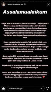 Bunga gugur putik pun gugur: Ditelan Mati Emak Diluah Mati Bapa Yang Salah Tetap Salah Aprena Tidak Pertahan Kakak Turut Nasihati Aliff Media Hiburan