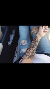 Black And Grey Half Sleeve Women Female Floral Black And Grey Sleeve Tattoo Rose Tattoo Sleeve Half Sleeve Tattoo Sleeve Tattoos