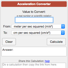 Acceleration Conversion Calculator