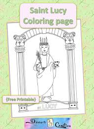 See more ideas about coloring pages, colouring pages, coloring books. Saint Lucy Coloring Page Free Printable Drawn2bcreative