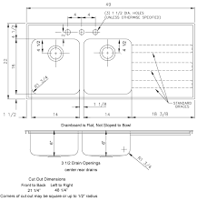 Specific to kitchen sinks, under the ada requirements, the sink should be 5 inches to 5 ½ inches deep to allow space for a wheelchair to go underneath and to not be so deep as to make it difficult for a seated person to reach to the bottom of the sink. Ada Compliant Sinks With Drainboards Stainless Steel