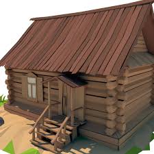 Cartoon Wooden House Wooden House House Wooden Cabins