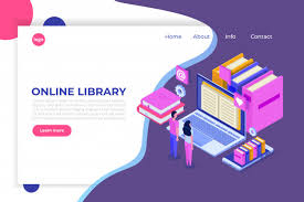 Premium Vector Online Digital Library Isometric Online Book Shop E Learning Ebook Illustration