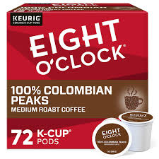 The eight o'clock coffee story starts a century and a half ago when we launched america's original gourmet whole bean coffee. Eight O Clock Coffee Colombian Peaks Keurig Single Serve K Cup Pods Medium Roast Coffee 72 Count Amazon Com Grocery Gourmet Food
