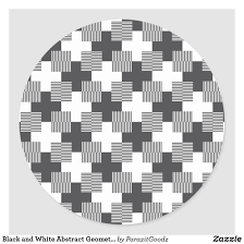 Black And White Geometric Patterns Black And White Abstract Geometric Pattern Classic Round Sticker Zazzle Com Black And White Abstract Abstract Geometric Pattern Geometric