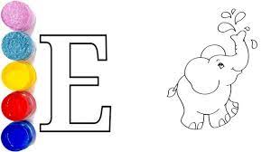 This video is for all the. E For Elephant Elephant Drawing Elephant Coloring Pages Elephant Videos For Kids Youtube
