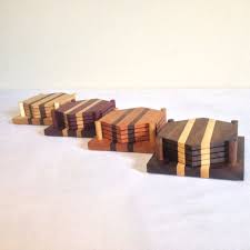 Wood Hexagon Coasters W Cork Bottom Wood Hexagon Christmas Coasters Hexagon Coasters