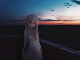 Anime pictures and wallpapers with a unique search for free. Hd Wallpaper Night City Dark Anime Anime Girls Sky Sunset Cloud Sky Wallpaper Flare