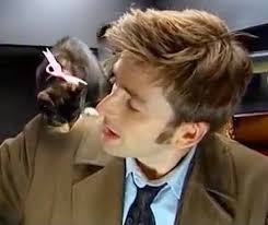 David Tennant with the family dog Myrtle