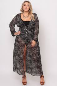Plus Size Sheer Flowy Dress Black Full Figure Fashion Trendy Plus Size Clothing Plus Size Outfits