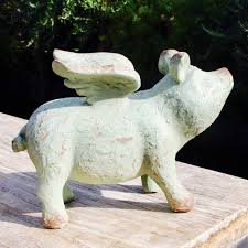 Nice garden fund garden pig piggy bank ceramic. Flying Pig Garden Sculpture By London Garden Trading Notonthehighstreet Com