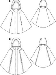 Hooded Cape Pattern Umhang Muster Schnittmuster Poncho Und Schnittchen