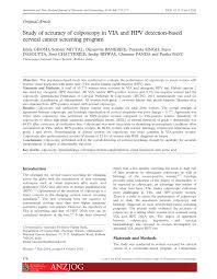 The most common warning signs of cervical cancer is untimely vaginal bleeding. Pdf Study Of Accuracy Of Colposcopy In Via And Hpv Detection Based Cervical Cancer Screening Program