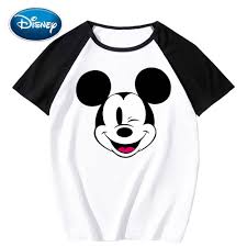 Transfert de dessin sur t shirt. Pull Imprime Dessin Anime Disney Mickey Mouse Col Rond T Shirt Unisexe Elegant Couleur Contrastee Manches Courtes Hauts Xs 3xl 11 Couleurs Aliexpress