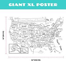 I had a lot of freedom with only a small list of mandatory elements to illustrate. Classroom Art Usa Poster For Kids Homeschooling Art Project Giant Coloring Poster For Kids Adults Made In Usa Jumbo Tabletop Coloring Page Large Map Of The United States Color Starter 3x2