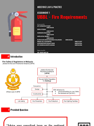 All essential fire safety system products and services provided or specified by designers, consultants, staff and contractors must conform to this standard. Ubbl Fire Requirements Law Practice Fire Sprinkler System Active Fire Protection