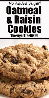 To make oatmeal cookies healthy, you have to reduce the fat and empty carbs (all purpose flour) and eliminate the sugar. Geen Toegevoegde Suiker Havermout Rozijnenkoekjes Geweldig Trend Sugar Free Oatmeal Cookies Sugar Free Oatmeal Raisin Cookies