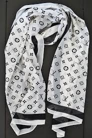 Black And White Louis Vuitton Black And White Louis Vuitton Inspired Monogram Silk Chiffon Scarf By Sovirgo On Etsy 40 00 Silk Chiffon Scarves White Louis Vuitton Chiffon Scarf