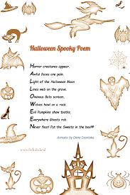 Card Halloween Spooky Poem Acrostic Halloween Poems Halloween Moon Halloween