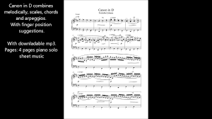 Shop sheet music plus now! Canon In D Piano Solo Sheet Music Pdf Mp3 Pachelbel Youtube