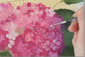 Paint Hydrangeas In Acrylics Flower Painting Hydrangea Painting Learn To Paint