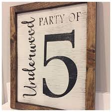 Family Number Sign Party Of With Family Name Gallery Wall Etsy Handmade Home Gallery Wall Decor Handmade Home Decor