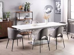 Fern white gloss extending dining table just imagine being sat round this gorgeous table with all your family enjoying a delicious meal! Extendable Tables Up To 70 Off Beliani De