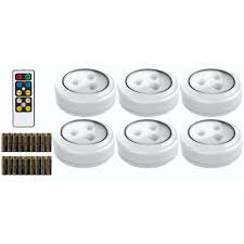 Brilliant Evolution Led White Puck Light With Remote 6 Pack Brrc135 The Home Depot In 2020 Led Puck Lights Puck Lights Led Lights