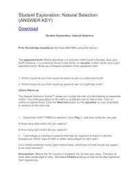 Student exploration natural selection answer. Student Exploration Natural Selection Answer Key