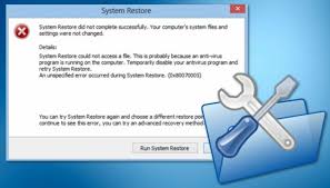Fixed The System Restore Did Not Complete Successfully Bug Ir Cache
