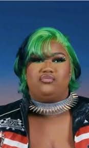 This is the first wig from La Biggie that's a hard no for me.  🚫🙅🏽‍♀️😂🤷🏽‍♀️ #notthegreenpartycitywig🙅🏽‍♀️🙅🏽‍♀️