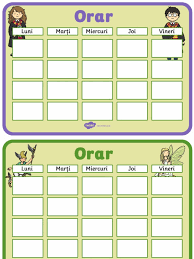 632 o orar scolar realizat din carton rigido ilustratie divers coloratao format: A 32 Orar Clasa A Ii A Decupeaza Si Lipeste Pdf